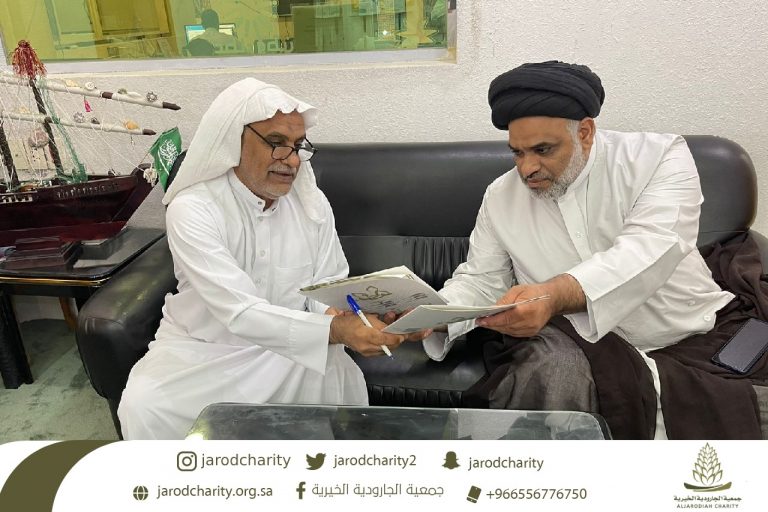 توقيع الشراكة الإجتماعية بين كل من جمعية الجارودية الخيرية ولجنه رحماء بجامع الشيخ جابر